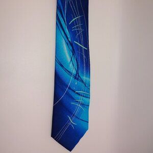Mens J. Jerry Garcia Blue Not Necessarily a Tree 100% Silk Neck Tie